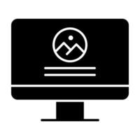 Computer Website Glyph Icon vector