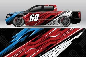 Car wrap decal designs for racing livery or daily car vinyl sticker vector