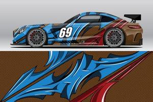 Car wrap decal designs for racing livery or daily car vinyl sticker vector