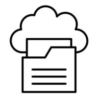 Cloud Folder Line Icon vector