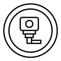 Speed Camera Line Icon vector