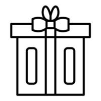 icono de línea de caja de regalo vector