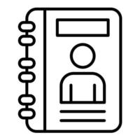 Diary Line Icon vector