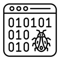 Hack Code Line Icon vector