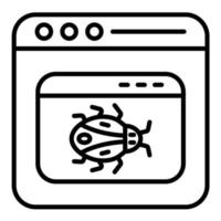 Application Malware Line Icon vector