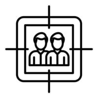 Target Audience Line Icon vector