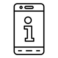 Mobile Info Line Icon vector