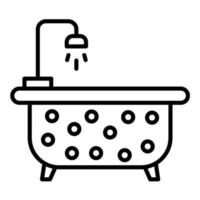 Bathtub Line Icon vector