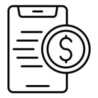 Send Money Mobile Line Icon vector