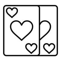 Cards Line Icon vector
