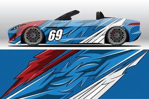 Car wrap decal designs for racing livery or daily car vinyl sticker vector