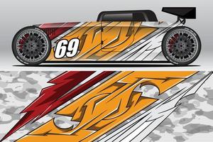 Car wrap decal designs for racing livery or daily car vinyl sticker vector