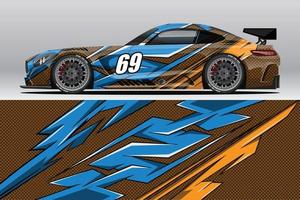 Abstract Race car wrap sticker design and sports background for daily use racing livery or car vinyl stickers vector