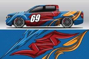 Abstract Race car wrap sticker design and sports background for daily use racing livery or car vinyl stickers vector