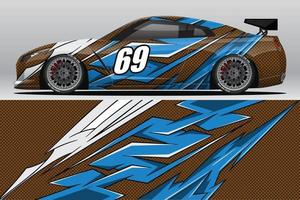 Abstract Race car wrap sticker design and sports background for daily use racing livery or car vinyl stickers vector