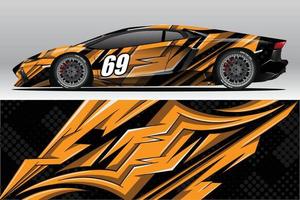 Abstract Race car wrap sticker design and sports background for daily use racing livery or car vinyl stickers vector