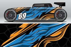 Abstract Race car wrap sticker design and sports background for daily use racing livery or car vinyl stickers vector