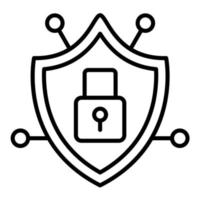 Security Network Line Icon vector