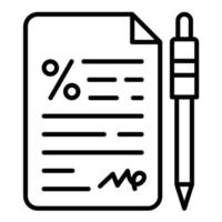 Tax Report Line Icon vector