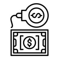 Cash Loan Line Icon vector