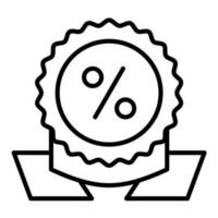 Discount Line Icon vector