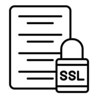 Ssl Line Icon vector