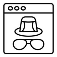Incognito Line Icon vector