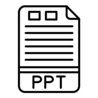 PPT Line Icon vector