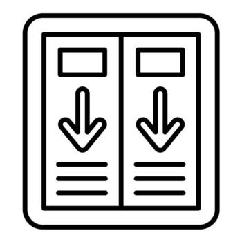 icono de línea de salida vector