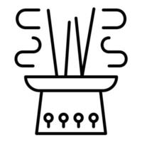 Incense Sticks Line Icon vector