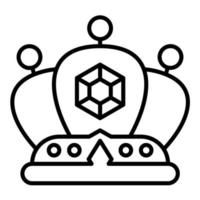 Crown Line Icon vector