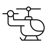 icono de línea de helicóptero vector