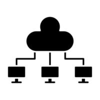 Cloud Computing Glyph Icon vector
