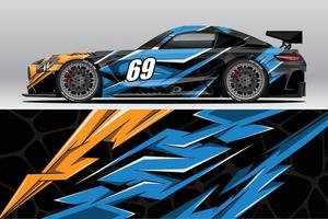 Car wrap decal designs for racing livery or daily car vinyl sticker vector