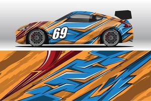 Car wrap decal designs for racing livery or daily car vinyl sticker vector