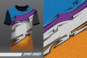 Tshirt sports design for racing, jersey, cycling, football, gaming, motocross vector