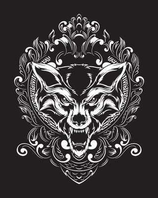 wolf artwork illustration and t shirt design Premium Vector