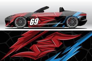 Car wrap decal designs for racing livery or daily car vinyl sticker vector