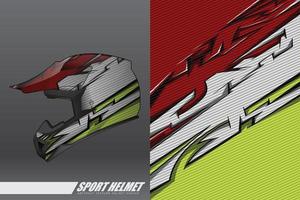 Sport helmet wrap decal and vinyl sticker design. vector