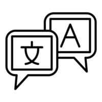 Language Course Line Icon vector