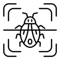 Virus Scan Line Icon vector