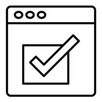 Check Box Line Icon vector