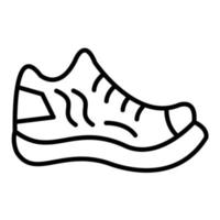 icono de línea de zapatos vector