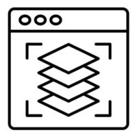 Depth Perception Line Icon vector