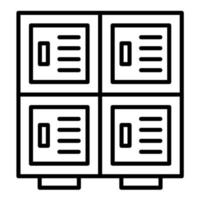 Library Locker Line Icon vector