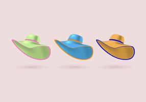 Ilustraciones de beach hat vector