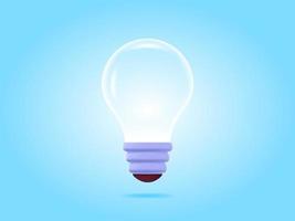 minimal 3d cartoon style yellow light bulb icon. Idea, solution, business, strategy concept.