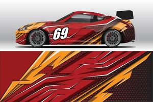 Abstract Race car wrap sticker design and sports background for daily use racing livery or car vinyl stickers vector