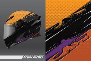 Sport helmet wrap decal and vinyl sticker design. vector