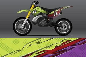 Abstract Motorcycle wrap decal and vinyl sticker design vector